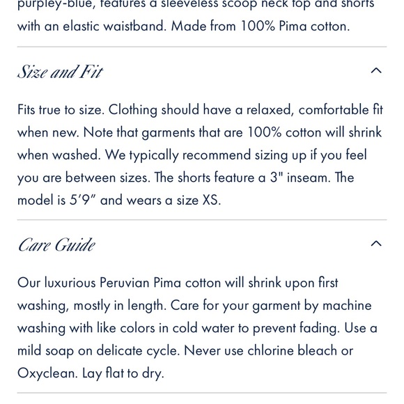 LAKE PAJAMAS Pima tank-short set in Cobalt - Picture 4 of 5